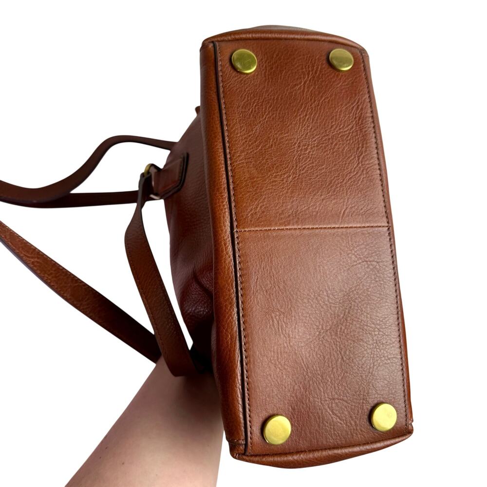 Fossil Tan Cow Hide Leather Jacqueline Crossbody or Tote Bag Purse Boho - Picture 11 of 11